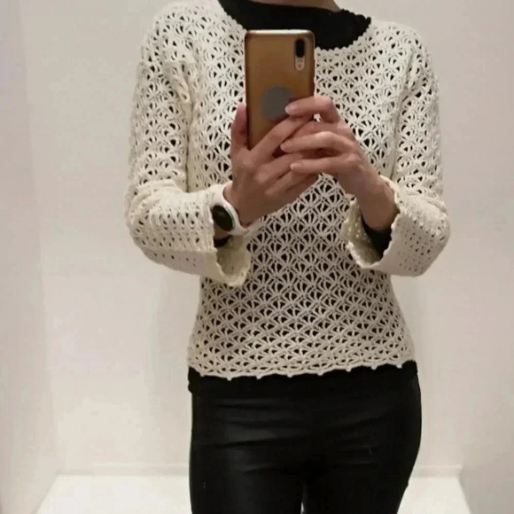 Wool handmade crochet top - Picture 1 of 5